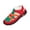 Red, variant on Women's Woven Leather Sandals Slip On Closed Toe Comfortable Orthopedic Soft Ankle Strap Boho Gladiator Beach Casual Shoes Red 6.5 Wide