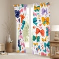 thumbnail image 3 of Homewish Cute Ribbon Bowknot Black Out Curtains for Teens Adults Female,Colorful Bow Curtains Pack of 2 (42x63 Each),Dreamy Princess Bedroom Curtains,Super Cozy Room Decor, 3 of 6