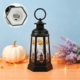 thumbnail image 4 of Halloween Vintage Silhouette Lantern 5.70IN Silhouette LED Lantern with Hanging Ring Spooky Lamp Halloween Decorations for Dining Table Fireplace Mantel Window Tree Branch Indoor Home Decorations, 4 of 6