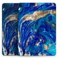 thumbnail image 2 of DesignSkinz Vivid Blue Gold Acrylic Full-Body Skin Decal Wrap Cover for iPad 6th Gen 9.7”(A1893/A1954), 2 of 4