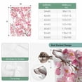 thumbnail image 6 of Spring Peach Flowers Tie Up Curtains 45 Inches Long, Kitchen Window Curtains Over Sink, Pink Botanical Floral Leaves Branch Small Window Curtains Shade Balloon Curtains Valances for Bedroom 34"x45", 6 of 8