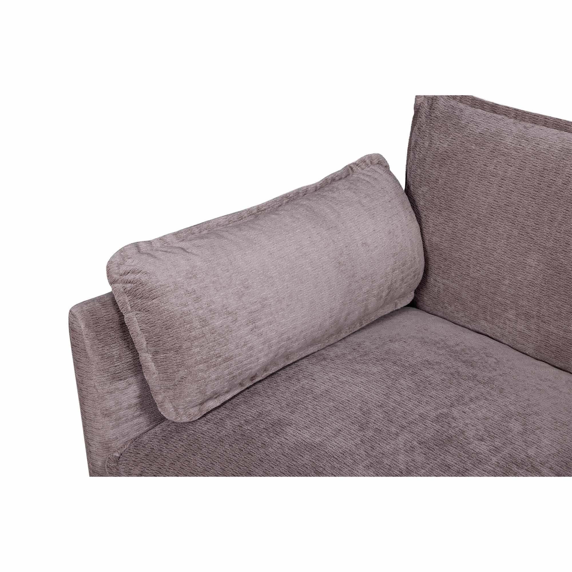 Lunale Oversized Modern Accent Chair with Ottoman, Lounge Reading Armchair, Single Sofa Chair for Living Room, Gray Boucle