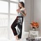 thumbnail image 5 of Balery Cool Black And White Dragon Pantalones de pijama para mujer, pijamas ultraligeros, pantalones de estar por casa-Large, 5 of 6