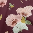 thumbnail image 1 of oneOone Cotton Poplin Twill Maroon Fabric Leaves & Floral Craft Projects Decor Fabric Printed By The Yard 56 Inch Wide, 1 of 6
