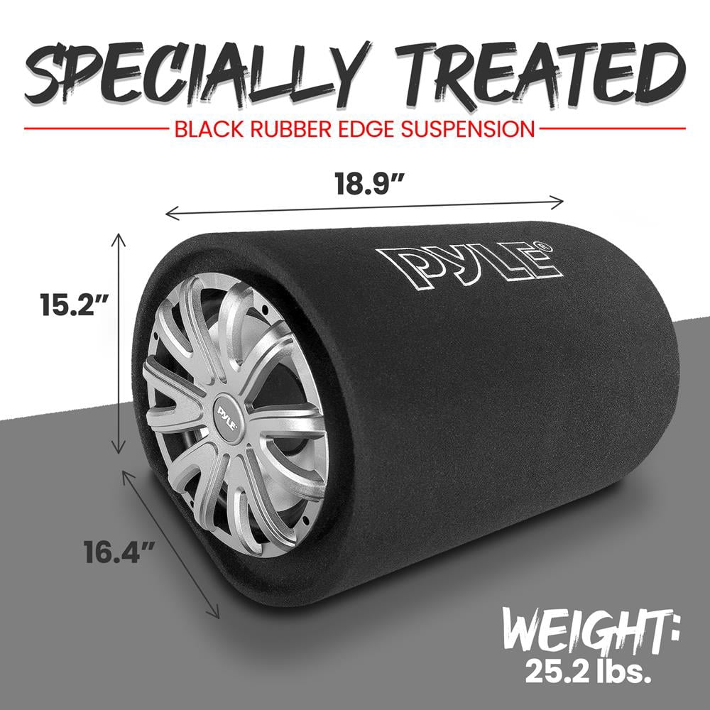 Pyle 12-inch 500Watt Carpeted Subwoofer Tube Speaker