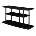 thumbnail image 2 of Convenience Concepts Designs2Go Three-Tier Wide TV Stand in Black Wood Finish, 2 of 5