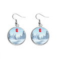thumbnail image 1 of Circular Great Cold Twenty Four Solar Term Ear Dangle Silver Drop Earring Jewelry Woman, 1 of 3