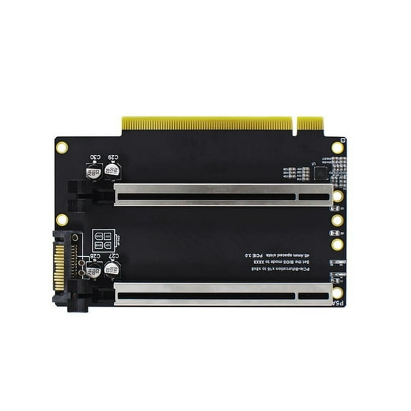 PCIE 3.0 X16 1 to 2 Expansion Card Gen3 Split PCIe X8X8 40.4mm Spaced Slots Heightened Version