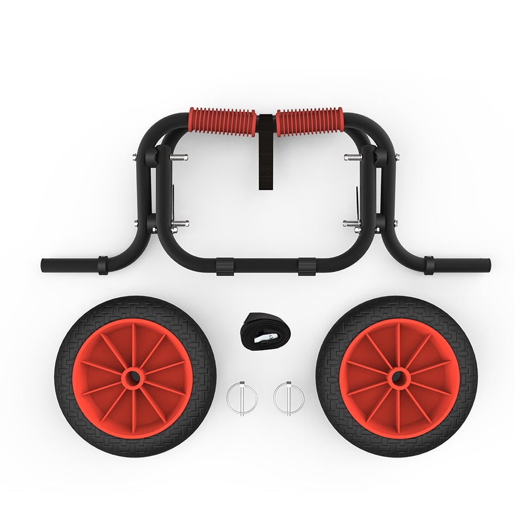 Kadyn Kayak Cart, Modern Kayak Trolley with No-flat Airless Tires, Aluminium Kayak Carrier Cart for Kinds of Kayaks & Canoe, Black and Red Kadyn Kayak Cart, Modern Kayak Trolley with No-flat Airless Tires, Aluminium Kayak Carrier Cart for Kinds of Kayaks & Canoe, Black and Red