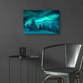 thumbnail image 6 of Epic Art 'Northern Lights In Winter Forest 2' by Epic Portfolio, Acrylic Glass Wall Art, 24"x16", 6 of 8