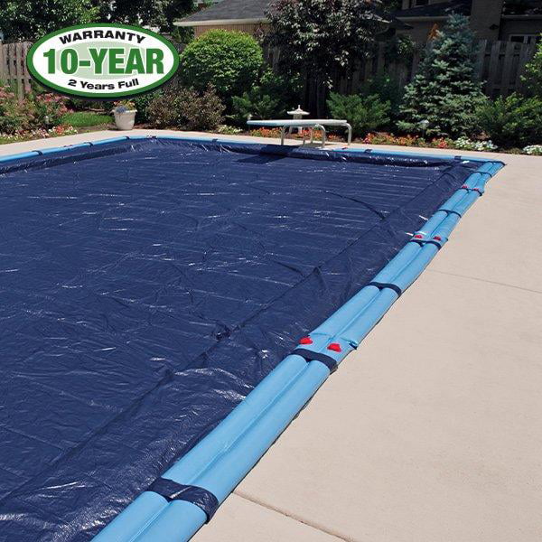 16' x 32' Rectangle In-Ground Swimming Pool Mesh Winter Cover 10 Year Blue 