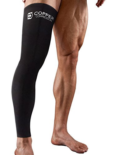 - Guaranteed Highest Basketball Cycling Sleeves Pants Rungear Sports Non Slip Compression Full Leg Knee Sleeve Leg Pant Tights Knee Brace Thigh Calf Support for Men Women Black, Large 1 Pair 