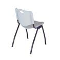 thumbnail image 6 of Regency Cain 36 in. Round Breakroom Table- White & 4 M Stack Chairs- Grey, 6 of 7