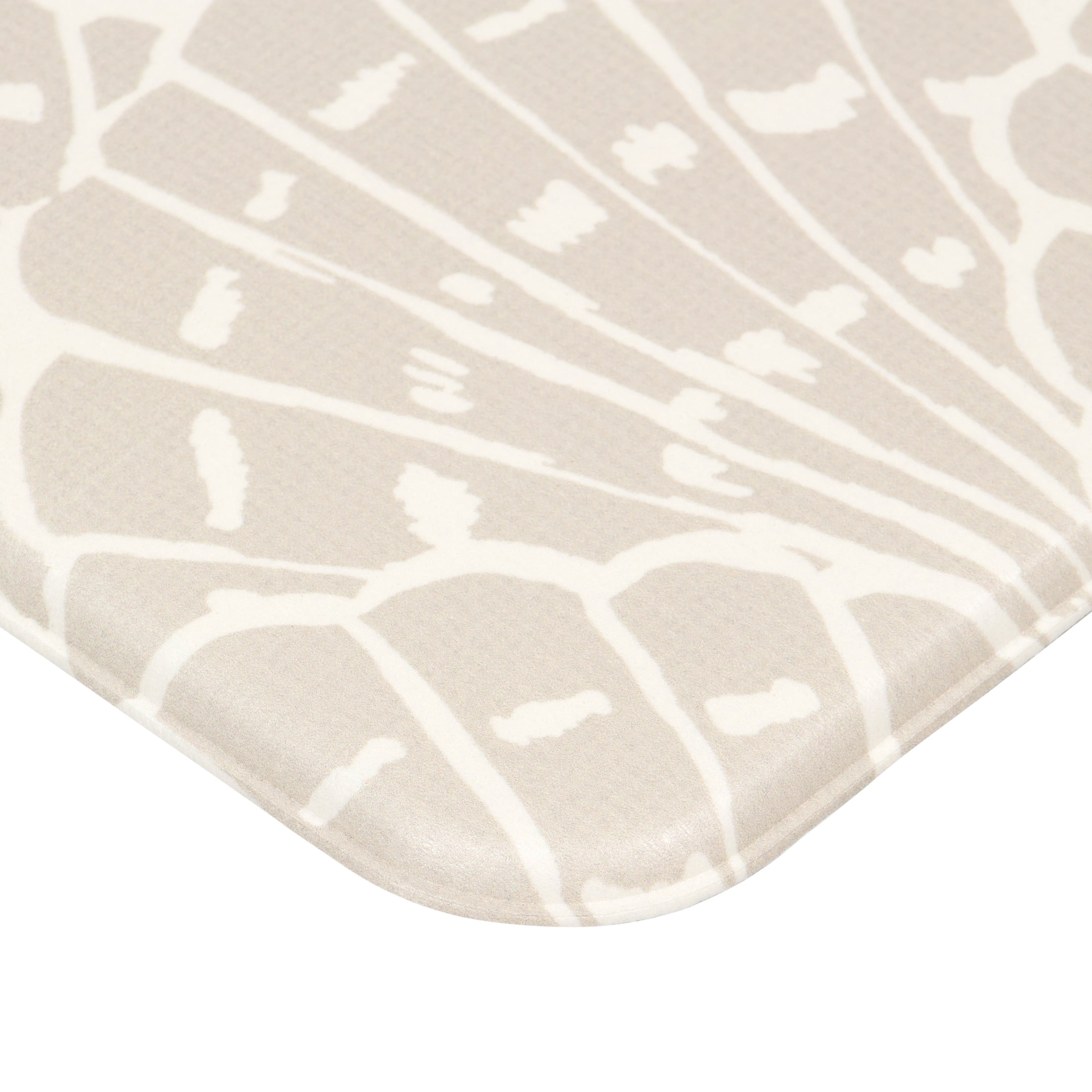 Apache Mills Cushion Comfort Sanibel Sea Shells in Papyrus Beige Kitchen Anti-Fatigue Mat, 18" x 30" & 20" x 41", 2 pack