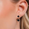 thumbnail image 3 of Gem Stone King 14K Yellow Gold Black Onyx Stud Earrings for Women | 2.55 Cttw | Gemstone December Birthstone | Round 6MM, 3 of 6