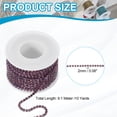 thumbnail image 2 of Uxcell Rhinestone Chain, Crystal Rhinestone Chain Trim Close Chain Roll Sewing Bling Diamond Strips for DIY Projects Light Purple 3mm, 2 of 7