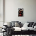 thumbnail image 2 of ZHONGYUTONG Romantic Couple Canvas Wall Art Black and Red Lovers Picture Abstract African American Painting for Bedroom Decor Framed (12.00" x 18.00"), 2 of 5