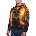 thumbnail image 3 of Sikiie Sunset Maple Tree Fox Men's Hoodie, Essentials Hoodie, Sweatshirt, Pullover Hooded Sweatshirt for Men-Medium, 3 of 7