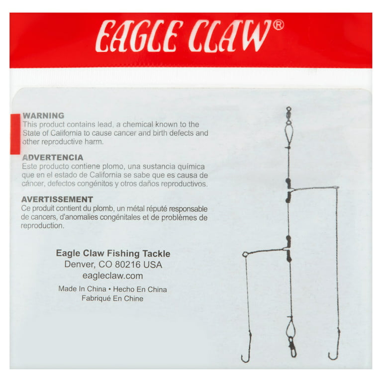 Eagle Claw Fishing Tackle, 06010-004 Crappie Rig, Size 4