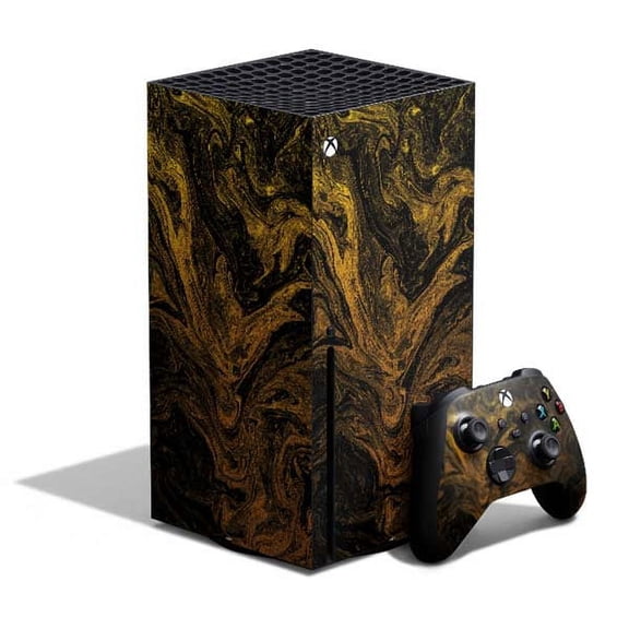Skinit Marble Gold and Black Marble Xbox Series X Bundle Skin