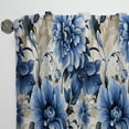 thumbnail image 4 of Designart "Cobalt Blue Filigree Flourish IV" Floral Room Darkening Curtain Single Panel, 4 of 6