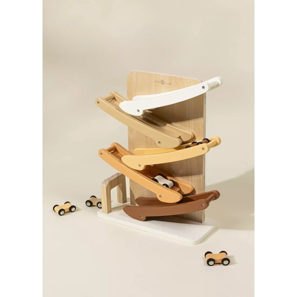 Coco Village Wooden Car Glidder Track Pretend Playset for Children