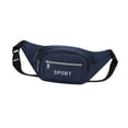 thumbnail image 2 of Riñonera para mujer, bolso de hombro, riñonera, bolso de pecho, moderno y ajustable, riñonera para exteriores, ciclismo, senderismo y ciclismo Azul, 2 of 8