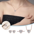 thumbnail image 1 of Heliisoer Ladies Love Diamond Eternal Crystal Gemstone Necklace Suit, 1 of 4