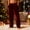 🔥 Wine, variant on Sentmoon Running Pants Men Jogging Pants Men Men's Solid Color Elastic Elastic Waist Flannel Warm Straight Leg Long Pants Fall and Winter for Yoga, Gym, and Athletic Activities