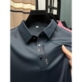 thumbnail image 6 of High-end Brand New Summer Solid Color High Quality Short Sleeve Polo Men's Fashion Business Casual Traceless Casual Printing, 6 of 6