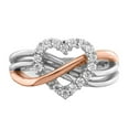 thumbnail image 5 of Sterling Silver and Vermeil Polished CZ Heart Ring, 5 of 6