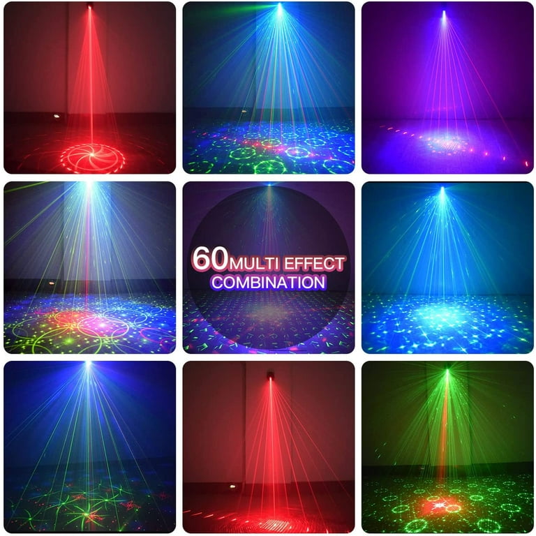 Laser Light DJ Disco Stage Party Flash Lamp Sound Activated RGB