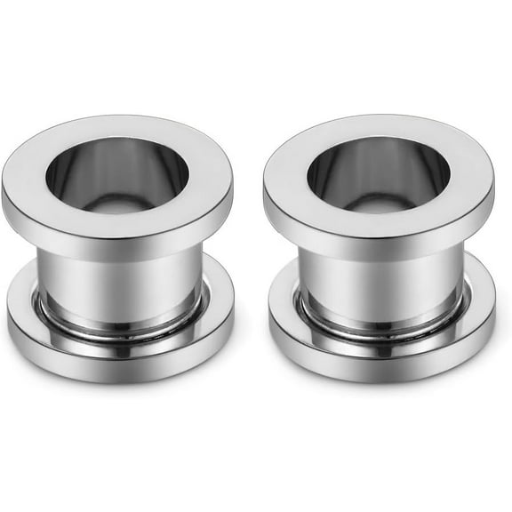 Astm F136 Titanium Ear Gauges Screw Fit Flesh Tunnels Plugs Gauges Earring Expander Stretcher Ear Tunnels For Ears 10G 8G 6G 4G 2G 0G 00G Plug Earrings Body Piercing Jewelry For Women Men