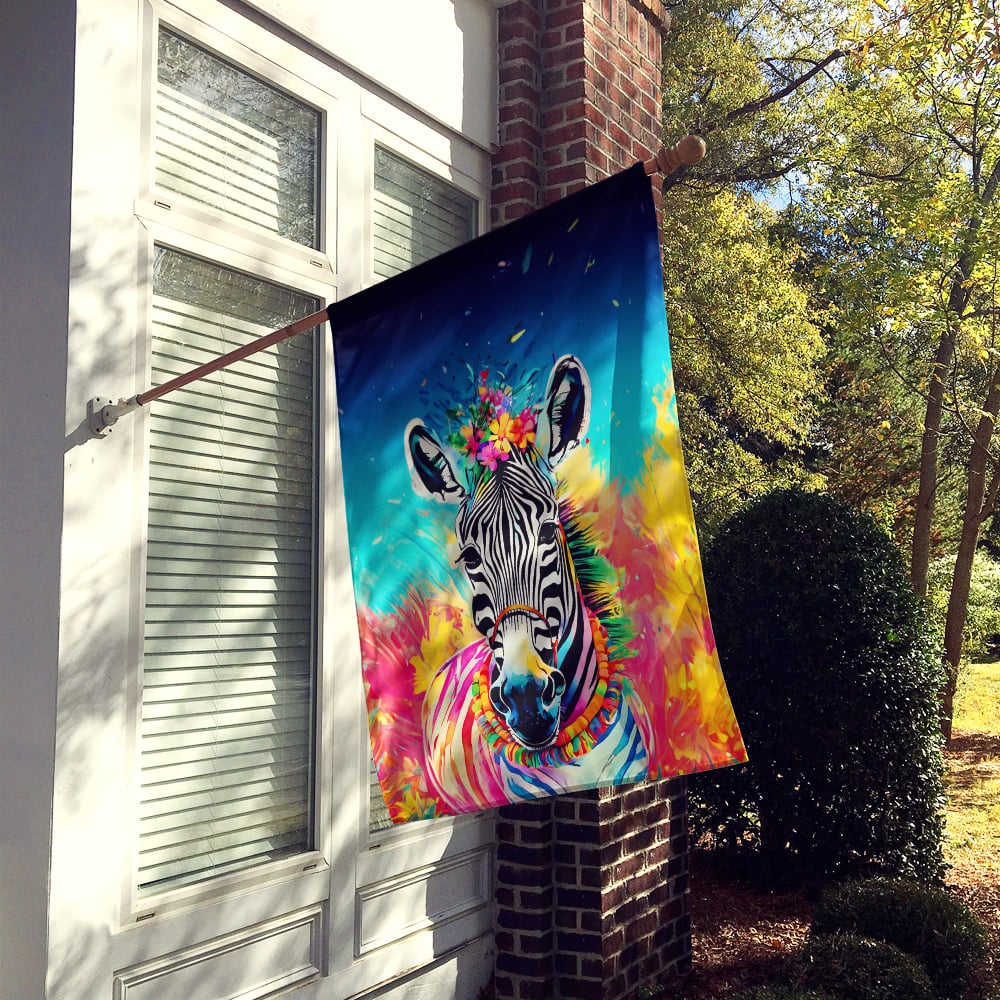 thumbnail image 2 of Hippie Animal Zebra House Flag, 2 of 5