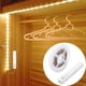 thumbnail image 1 of Luz de armario, tira de luz nocturna de 45 LED de 2 m, luz con sensor de movimiento para armario, escalera, pasillo y vestidor, funciona con pilas., 1 of 5