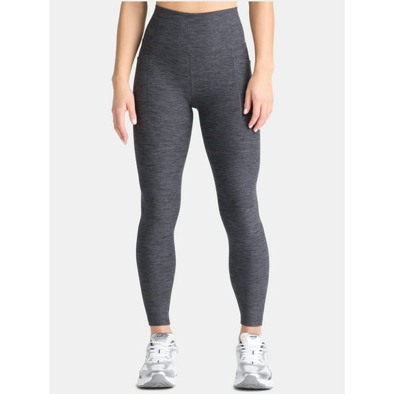 Athletic Works Women's and Women's Plus ButterCore Full Length Leggings with Pockets, Sizes XS-4X