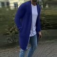 thumbnail image 2 of Dpytoraw Mens Shawl Collar Long Cardigan Knit Ruffle Fashion Sweater Drape Cape, 2 of 5