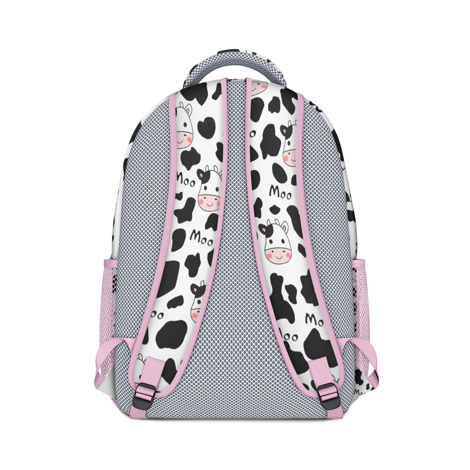 Highland Cow Print Waterproof Bookbag - Breathable & Stylish School Backpack with Spinal Support Design for Cow Lovers & Farmhouse Style