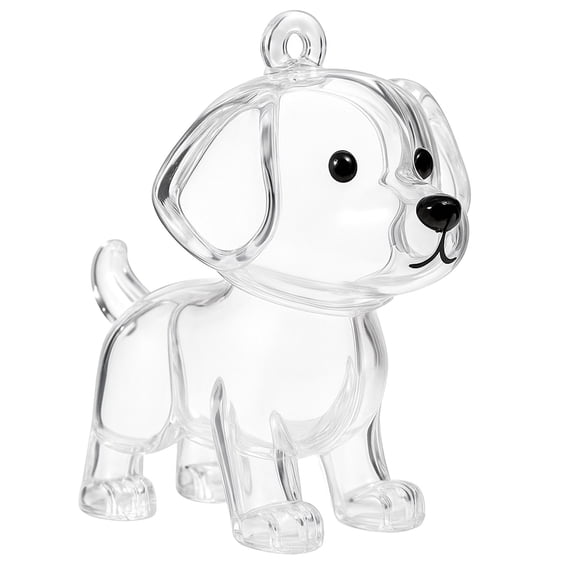 Transparent Dog Hair Keepsake Keychain Charm - Golden Retriever Pet Hair Memorial Storage Box, Decorative Pendant, Memorial Keychain
