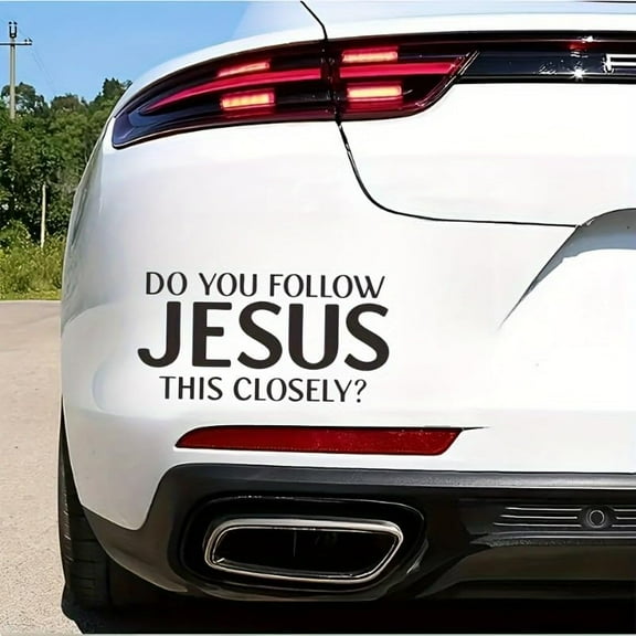 3pcs God Follows Closely Vinyl Stickers - Religious Car, Truck, Wall, Laptop Decals, Weatherproof, Removable, Easy to Apply, Inspirational Gift for Christmas