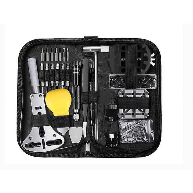 BRILLAR Kit de herramientas para relojes: Abridor de estuche, destornillador, correa y herramienta de cambio de batería de tamaño ajustable