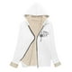 thumbnail image 4 of Ailaofu Women's Plus Rope Detail Oversized Hoodie Sherpa Zip Up Jacket, 4 of 7