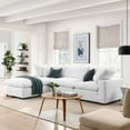thumbnail image 1 of Modway Commix 4 Piece Down Filled Overstuffed Sectional Sofa Set in Pure White, 1 of 10