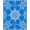 Blue, Pattern 7, variant on ODIKA 4'x6' Machine Washable Non-Slip Area Rug, North Pole Magical Wonderland Frosty Crystal Decorative High Traffic Rug, Blue, 629821