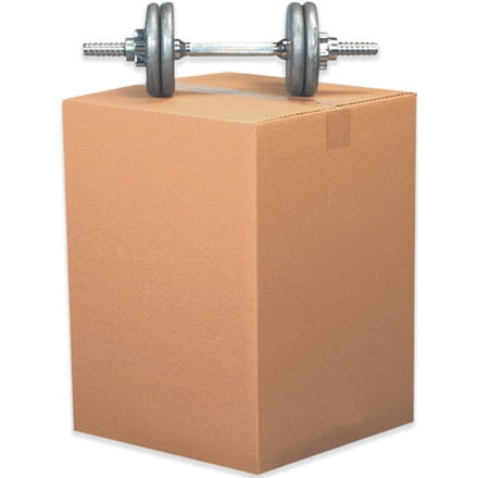 12 Inch Flat Box - HD16128 Kraft 16 Inch x 12 Inch x 8 Inch Single Wall Corrugated Heavy-Duty Cardboard Shipping Boxes Made In USA BUNDLE OF 25