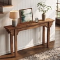 thumbnail image 2 of Finmind 63" Solid Wood Entryway Table, Mid-Century Modern Console Table for Living Room, Entrance, Hallway & Foyer, 2 of 8