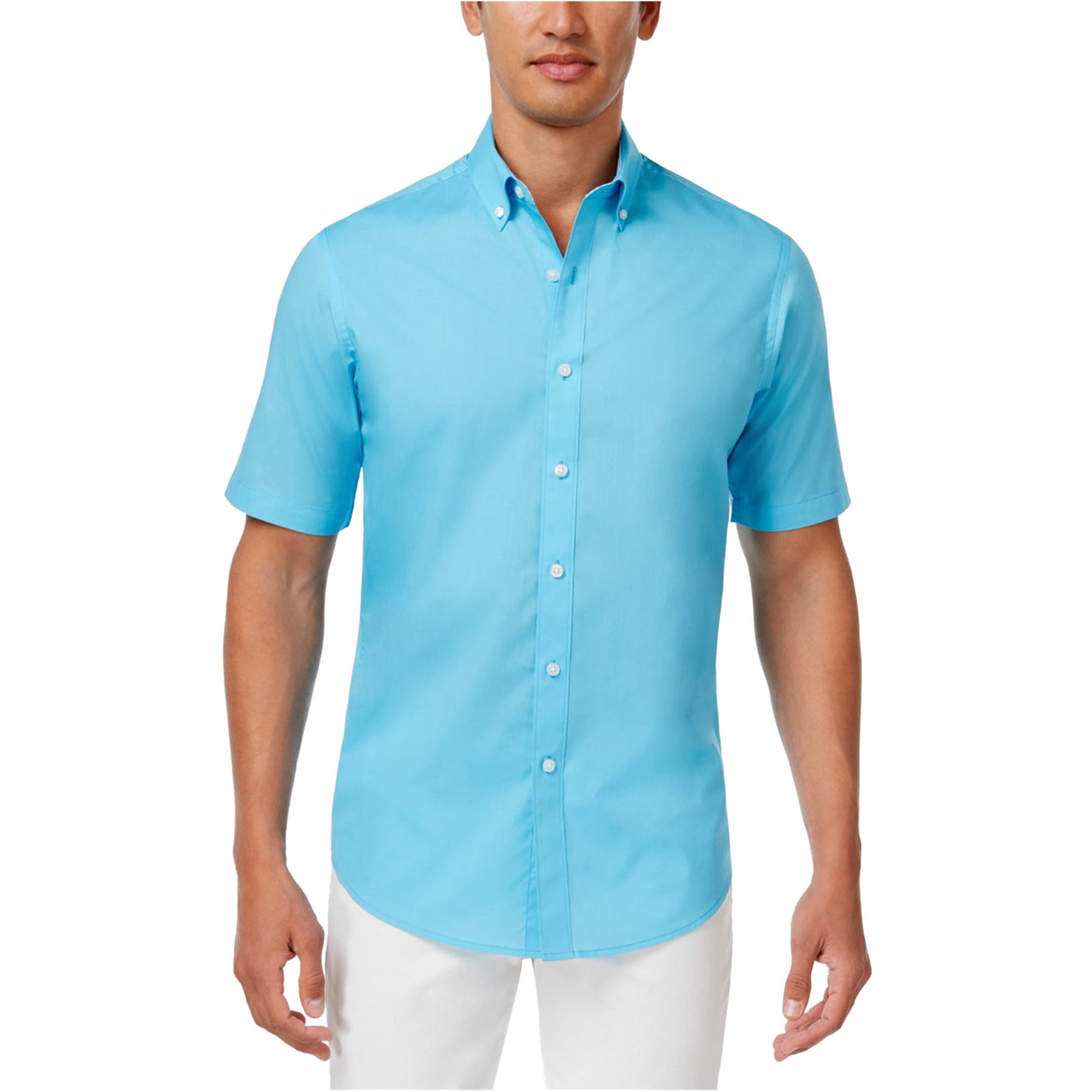 Club Room Mens Bancroft Poplin Button 