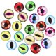 thumbnail image 1 of 20pcs Round Glass Artificial Eyes Cabochons for DIY Jewelry, Flatback Gemstone Covers for Earrings, Rings, Necklaces & Craft Decorations, Mixed Styles, 1 of 2