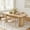 Light oak, variant on PYY 62" Rectangular Dining Table for 6-8 – Sturdy Solid Wood Table with Grille Design & Double Pedestal Base, Modern Gray Finish – Oak Gray