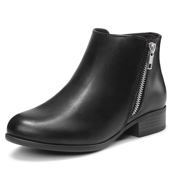 Berhood Girls Ankle Boots Casual Kids Boots with Side Zipper Black 13 Little Kid